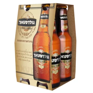 רבעיית בירה גולדסטאר לא מסוננת 250 מ''ל