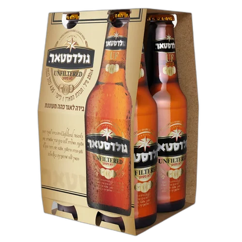 רבעיית בירה גולדסטאר לא מסוננת 250 מ''ל