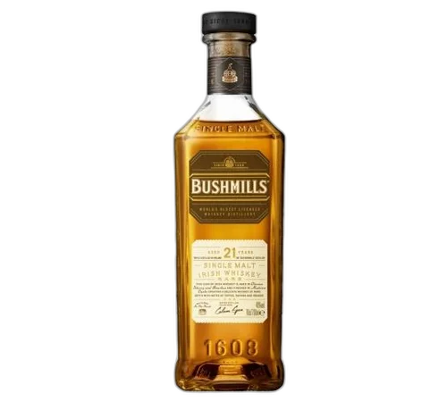 וויסקי בושמילס סינגל מאלט 21 שנים BUSHMILLS SINGLE MALT 21 YEAR OLD