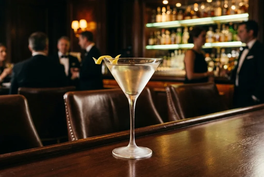 מתכון Tuxedo Cocktail עם ג׳ין, ורמוט יבש, אבסינת וביטר תפוז